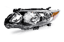 Foco delantero compatible con Corolla 2011 con carcasa negra.