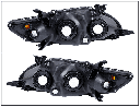 Foco delantero compatible con Corolla 2011 con carcasa negra.