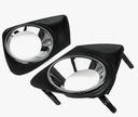 Cobertor cromado para alógenas, compatible con Toyota Corolla 2011-2013. 