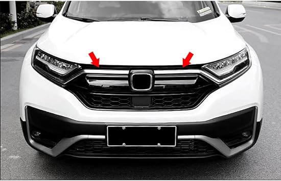 Tira de moldura de inserción de rejilla central delantera para Honda CR-V 2017-2019 (CROMADO).