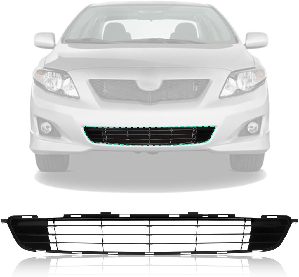 Parrilla inferior del bumper delantero compatible con Toyota Corolla 2009-2010.