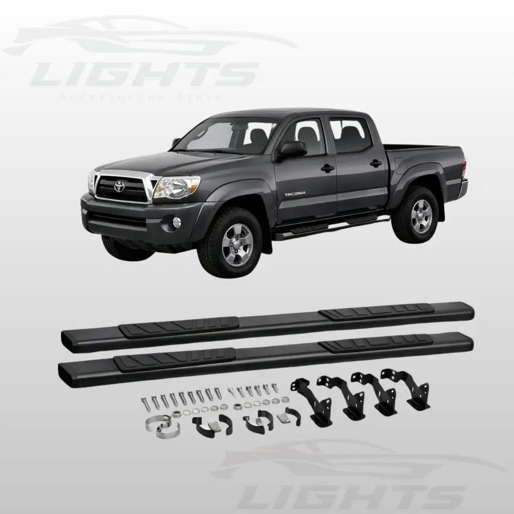 Gradas negras compatibles con Toyota Tacoma 2005-2023 doble cabina .