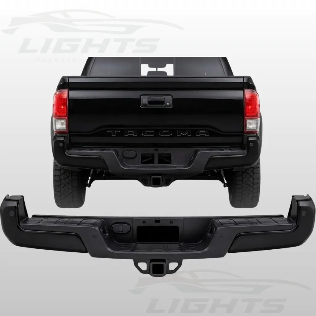 Bumper  Negro Trasero Completo para Toyota Tacoma 2016-2023.