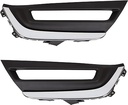 Conjunto de cobertores de halógenas negros con bordes cromados, compatibles con HONDA CR-V 2017-2019.