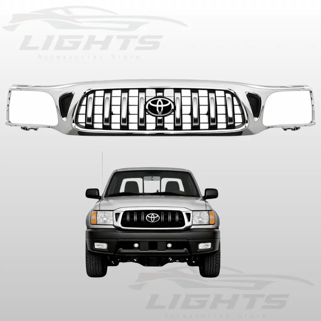 Parrilla delantera compatible con Toyota Tacoma 2001-2004.