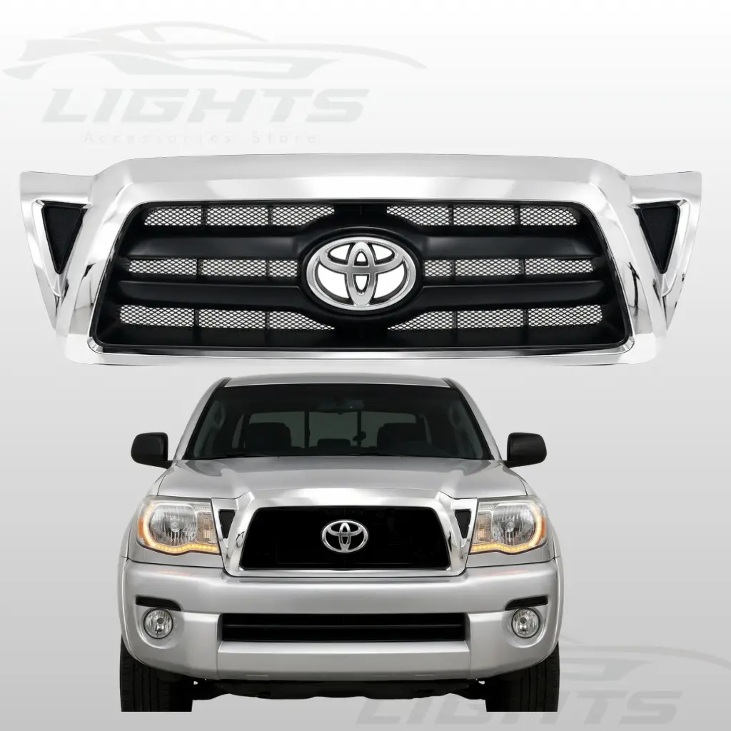 Parrilla cromada compatible con Toyota Tacoma 2005-2011