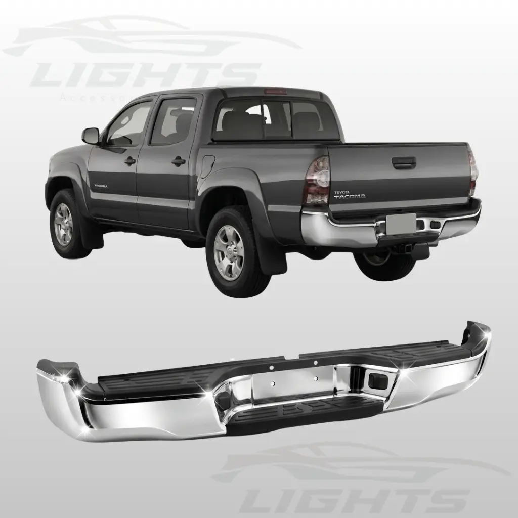 Bumper trasero cromado compatible con Toyota Tacoma 2005-2015