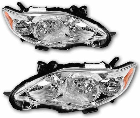Conjunto de focos delanteros cromados, compatibles para Toyota Corolla 2011-2013.