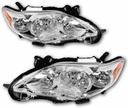 Conjunto de focos delanteros cromados, compatibles para Toyota Corolla 2011-2013.