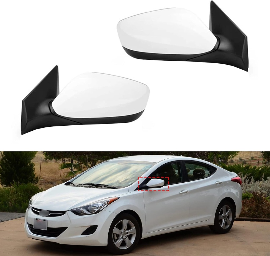 Retrovisores para Hyundai Elantra 2011-2013.