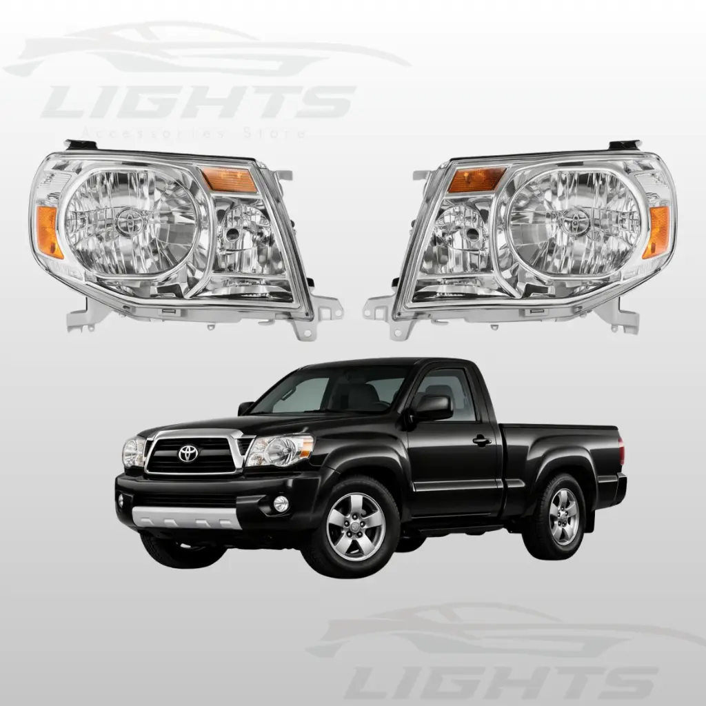Foco cromado compatible con Toyota Tacoma 2005-2011.