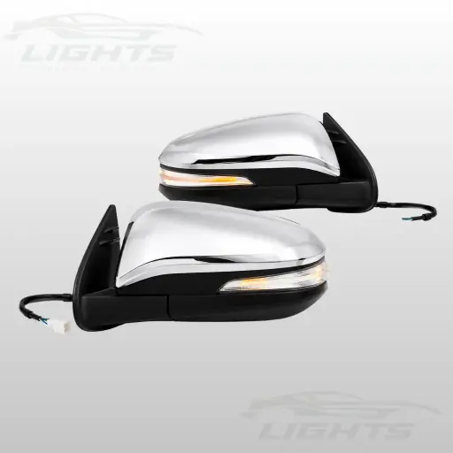 Retrovisor cromado con luz de giro para Toyota  Hilux 2016-2020.
