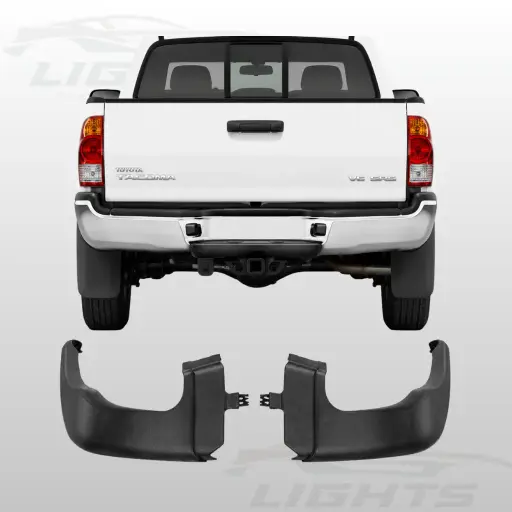 Extensiones  del bumper trasero compatible con Toyota Tacoma 2005-2015.