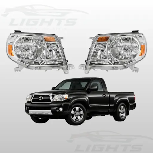 Foco cromado compatible con Toyota Tacoma 2005-2011.