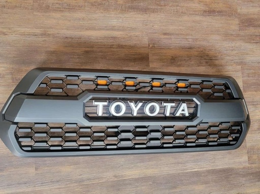 [TYT-TACOMA-16-012] Parrilla delantera con luces, compatible con Toyota Tacoma TRD PRO 2016-2022.