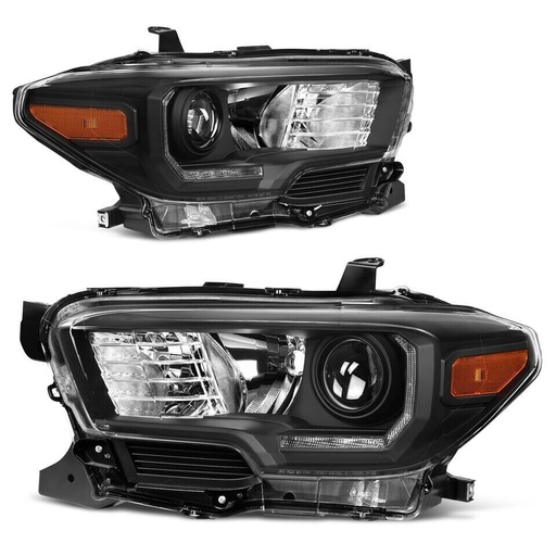 [TACOMA 2016-2019-19] Conjunto de focos con fondo negro para Toyota Tacoma 2016-2019 (Sin luz led).