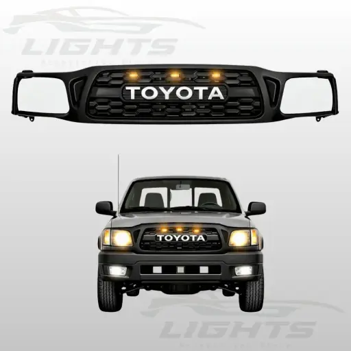 Parrilla delantera compatible con Toyota Tacoma 2001-2004.