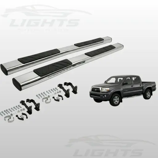 [TYT-TACOMA-0511-046] Gradas cromadas compatibles con Toyota Tacoma 2005-2023 doble cabina. 