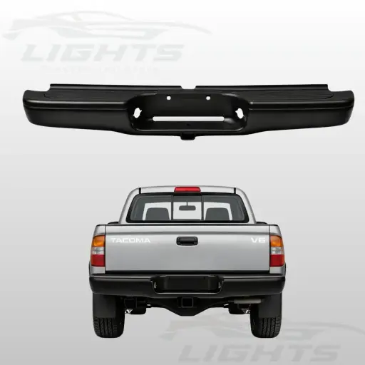 [TYT-TACOMA-0104-017] Bumper trasero color negro compatible con Toyota Tacoma 2001-2004.