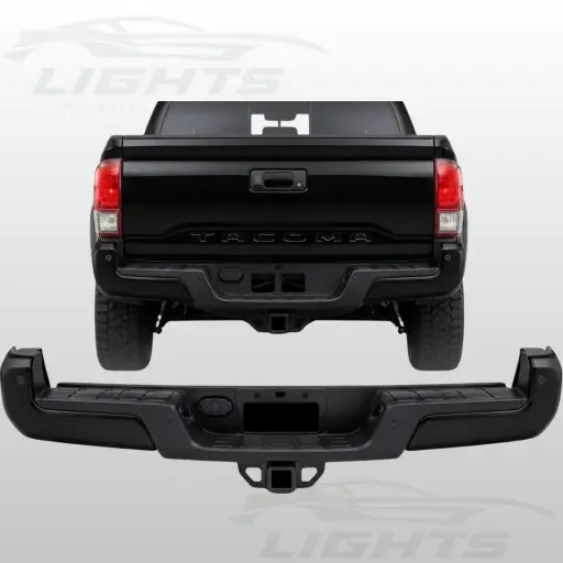 [TYT-TACOMA-1623-017] Bumper  Negro Trasero Completo para Toyota Tacoma 2016-2023.