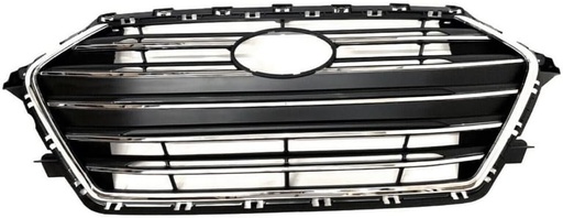 [elantra-16-014] Parrilla cromada del bumper delantero compatible con Hyndai Elantra 2017-2019.