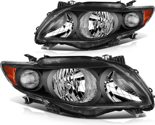 [TYT-Corolla-09-10-60] Focos delanteros compatibles con Toyota Corolla 2009-2010 (black housing).