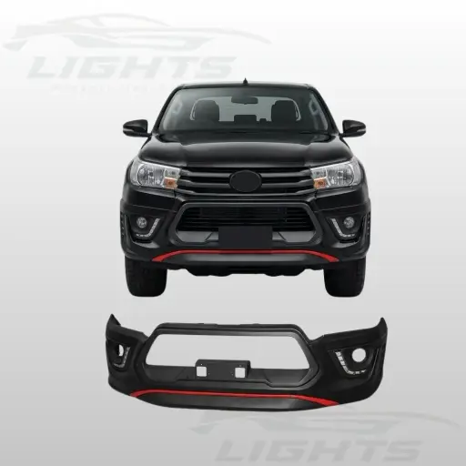 [TYT-HILUX-1620-043] Bumper delantero TRD compatible con Toyota Hilux 2016-2020.