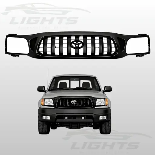 [TYT-TACOMA-0104-001-NEW] Parrilla delantera negra compatible con Toyota Tacoma 2001-2004