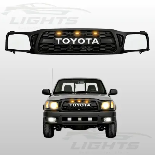 [TYT-TACOMA-0104-002-NEW] Parrilla delantera con luces compatible con Toyota Tacoma 2001-2004